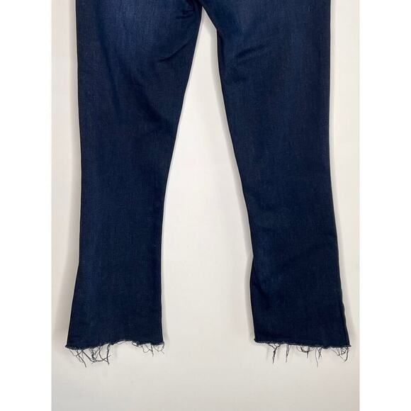 Veronica Beard Carly Kick Flare High Rise Raw Hem Jeans Dark Ink Women's Size 24 - Picture 8 of 12